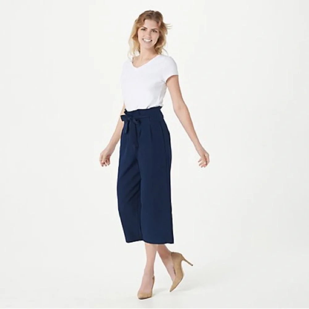 Anthropologie Bishop + Young Paperbag Crop Pants NEW - Picture 2 of 14